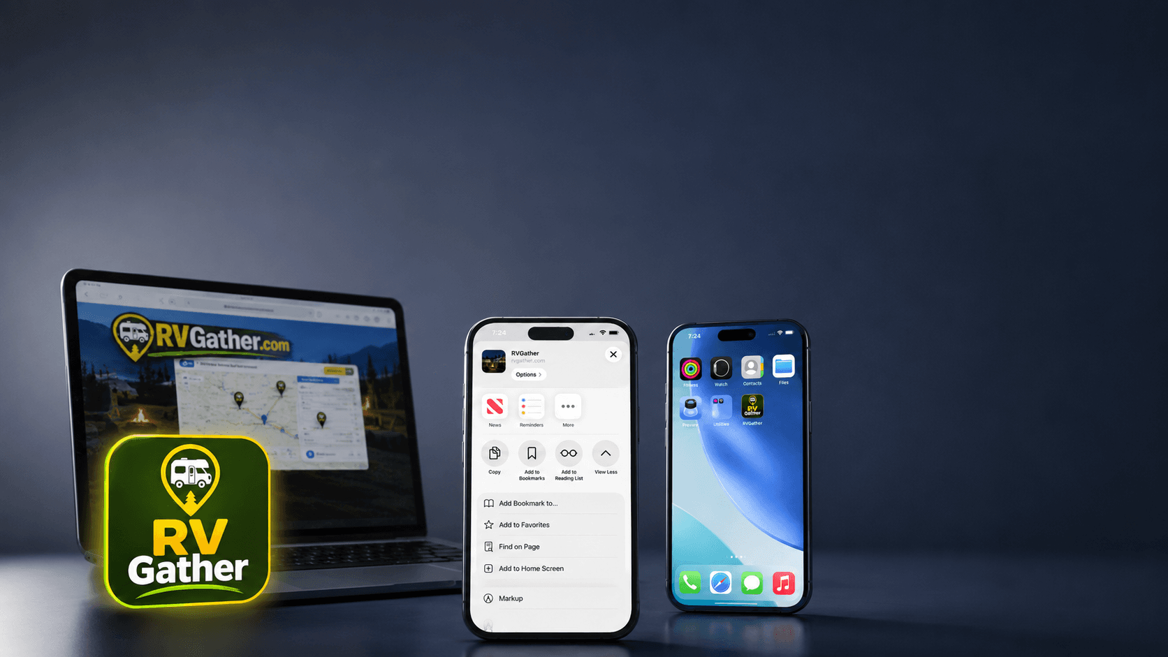 Install RVGather on your iPhone or iPad and open it just like a regular app.